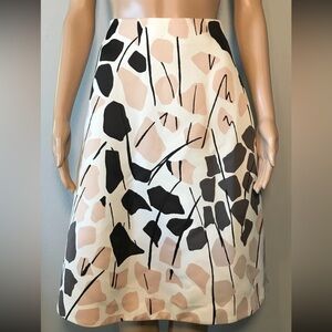 H&M Richard Allen Women's Skirt Size XS Geometric A-Line Knee Length Side Zipper